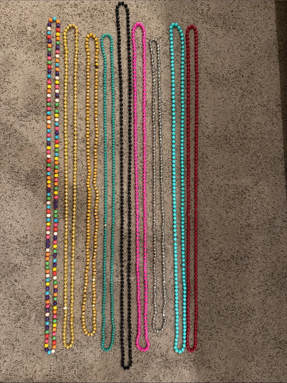 Assorted Color Beaded Necklaces
